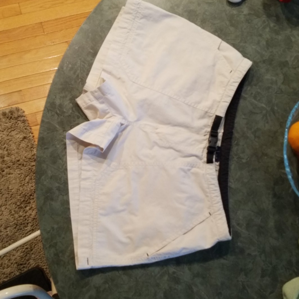 Retro 90's-early 2000's style khaki shorts